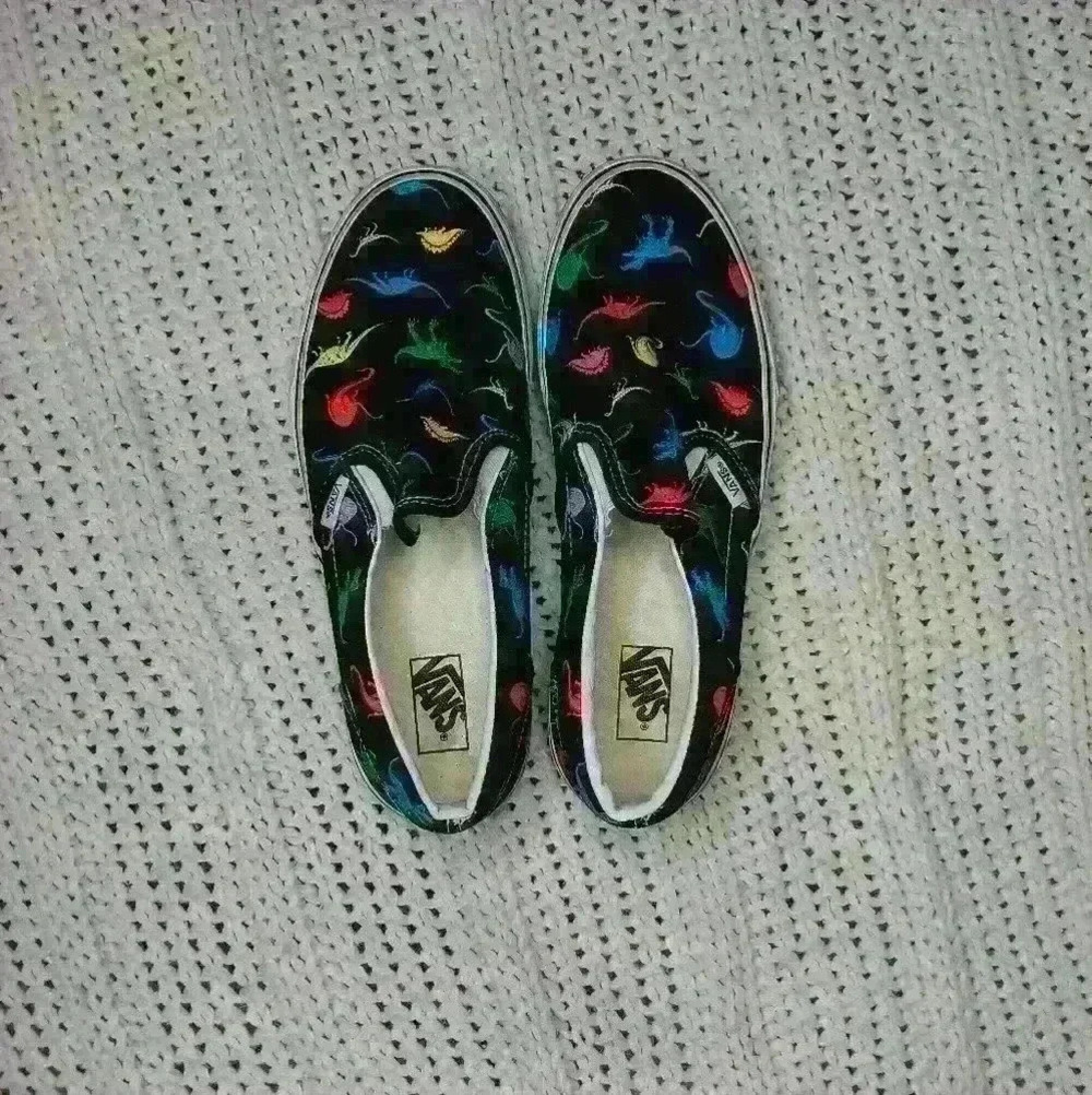 Dinosaur print vans